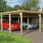 Carport double WEKA 618 Imprégné 603 x 802cm