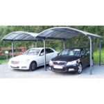 Carport 2 voitures en aluminium et polycarbonate 6mm ANTI-UV – Habrita